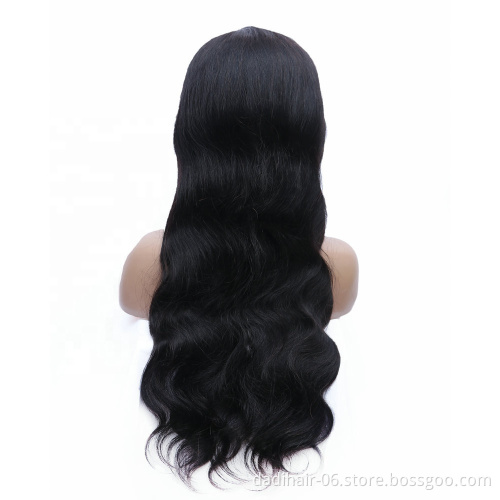 Longer Popular Wholesale 100% Virgin Human Hair Machine Made Body wave Headband Human Hair Wigs For Black Women